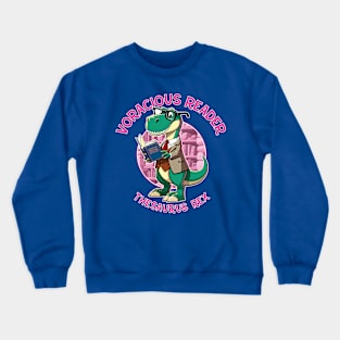 Voracious Reader: Thesaurus Rex - Dino Book Lover Crewneck Sweatshirt